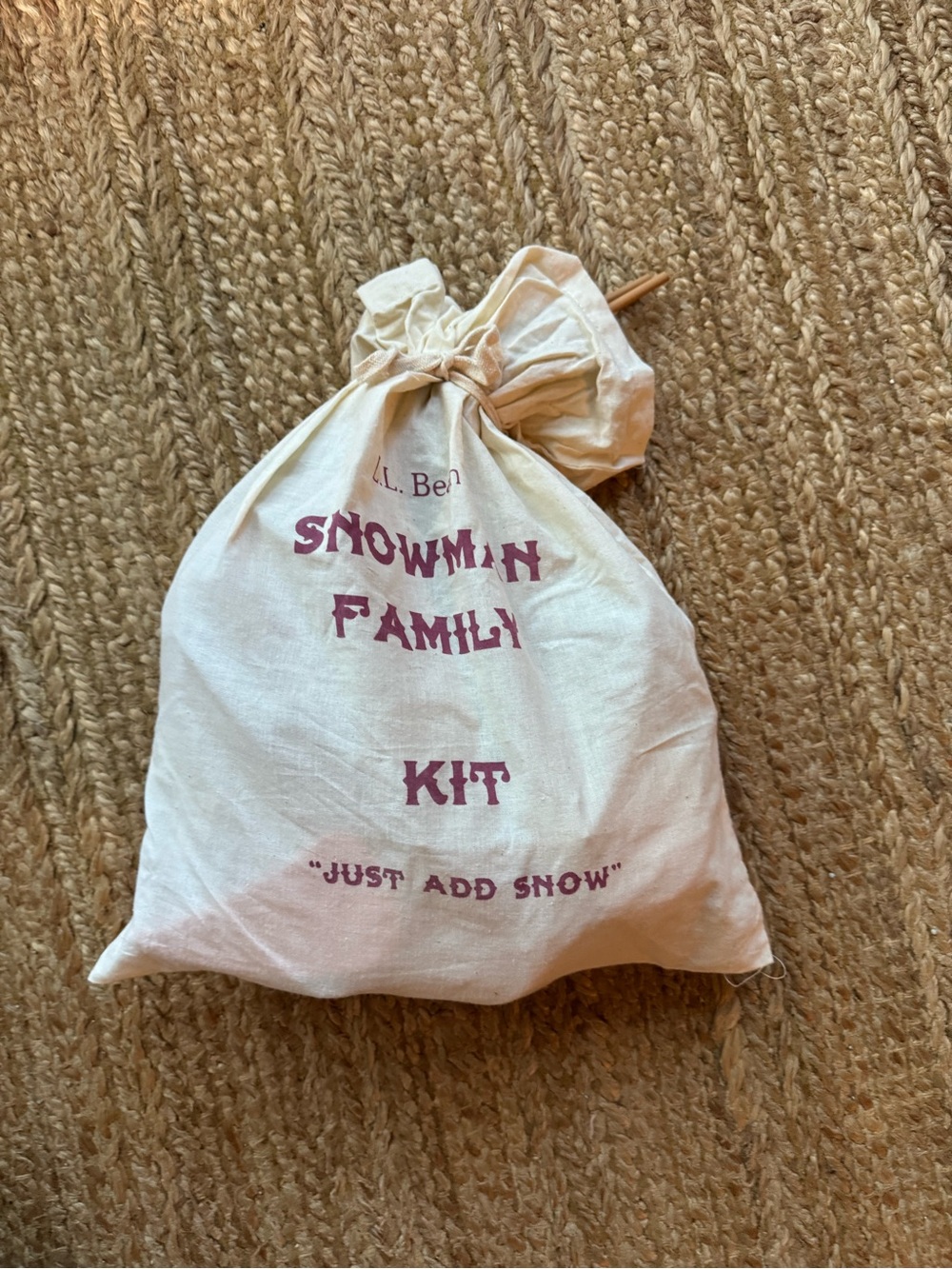 L.L. Bean snowman family kit- just add snow